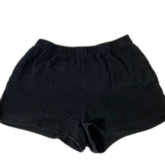 UNIVERSAL THREAD Cotton Black Shorts Pockets Stretch Waistband Womens Large - Picture 1 of 8